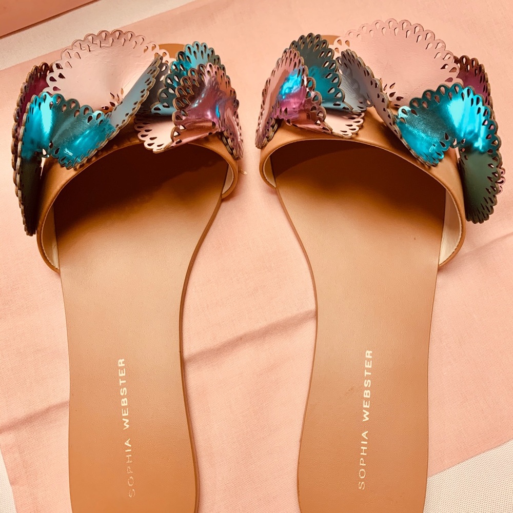 Sophia Webster Laser cut multicolor slides - Picture 6 of 11